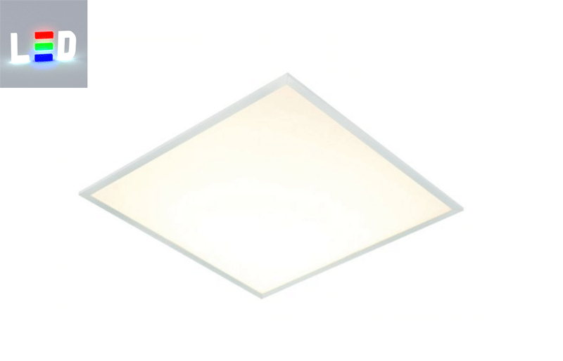 LED Panel 600x600mm Rahmenfarbe silber - für Kassettendecke, Odenwald Decke, Büro und Verwaltungen