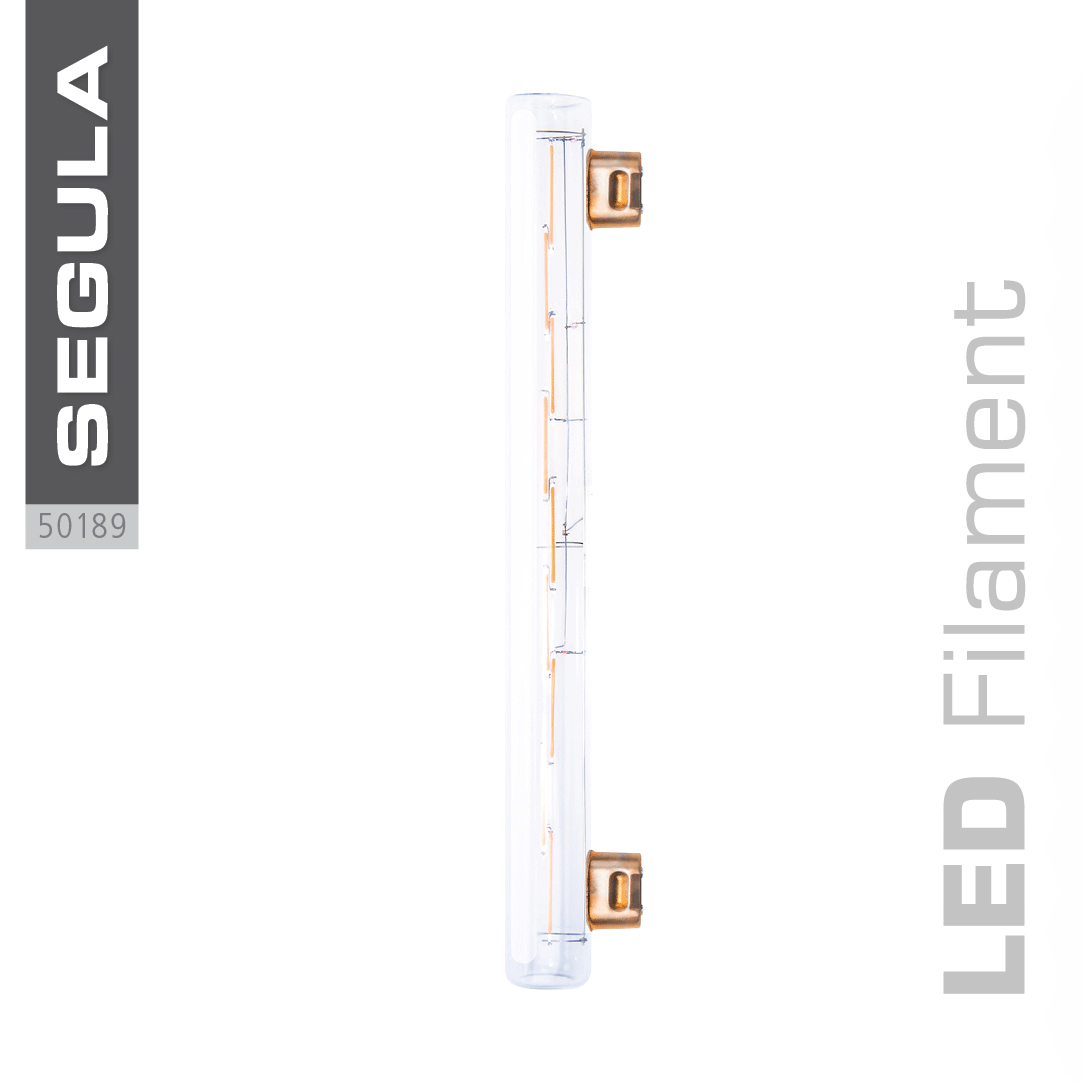 LED super warm weiss S14s - 300mm 30cm Glas klar klarglas 2200 Kelvin 8W