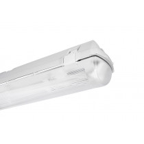 LED Feuchtraumleuchte 1-flammig für T8 LED Röhren 1500mm (nur LED) • grau • IP66 (ohne Vorschaltgerät) • L1572xB95xH111 mm