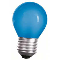 LED Lampe • E27 • 230V/AC • 1,0W (1W=10W) • 20lm • blau • 270° • 45x70mm • 