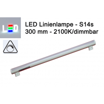 LED Linienlampen dimmbar (LINESTRA-Ersatz) 300mm - S14s - 2100K