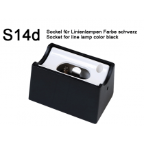 Fassung/Sockel für Linienlampen &  Linestra S14d - schwarz matt - Ansicht 1