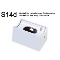 Fassung/Sockel für Linienlampen &  Linestra S14d - schwarz matt - Ansicht 1