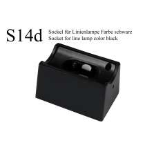 Fassung/Sockel für Linienlampen &  Linestra S14d - schwarz matt - Ansicht 1