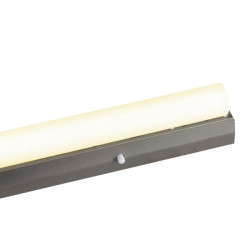 Fassung/Lichtleiste für Linienlampen mit 2x S14s Sockel - 30cm Länge - Farbe silber