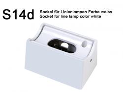 Fassung/Sockel für Linienlampen &  Linestra S14d - schwarz matt - Ansicht 1