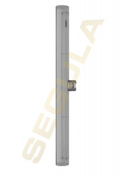 LED S14d L=300mm - Linienlampe aus Klarglas rauchgrau • 360° • 8W/822• (8W=10W) • 2200K superwarmweiss • 100lm • 220-240V/AC/50-60Hz • dimmbar ja