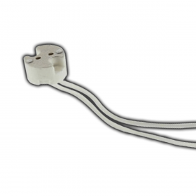 Keramik Fassung G4 / GU4 / GU5.3 (MR11, MR16) / G6.35 / GY6.35 - mit 14cm Kabel 0,75mm² - für Niedervolt und Hochstrom LED 12V-250V AC/DC