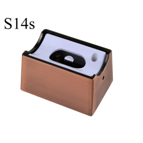 LED Aufbau-Fassung/Sockel S14s • Kupfer/Bronze gebürstet • für Linienlampe (auch LED)  • 230V/AC • max. 120W. •  L70xB46xH40mm