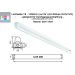 LED T8 Lampenfassung für Durchgangsangsverdrahtung L1200mm weiss ohne Vorschaltgerät EVG KVG - Gehäuse aus Stahlblech