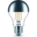 verspiegelte LED Lampe Filament • Kopfspiegel-Lampe • 230V/AC • E27 • 7,2W (50W) • 650lm • 2700K • warmweiss • Hülle verspiegelt/klar • Ø60x106mm - dimmbar