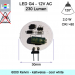 LED G4 Mini Scheiben-Form 12V/AC ⌀30mm T10mm Stiftlänge 12mm 2W (2W=23W) 6000K 230lm 120° nicht dimmbar_Rückseite
