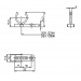 Lampenhalter für Lampen Ø 16 mm Material: PC, weiß, UV-stabilisiert Durchgangsloch für Senkschraube M3 Bohrung für selbstschneidende Schraube - Zeichnung