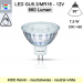 LED Strahler MR16 • Philips • GU5,3/ PAR16 • 12V/AC • 7,5W (7,5W=50W) • 927 • CRI>90 • 4000K • neutralweiss • 660lm • Abstrahlwinkel 36° • dimmbar