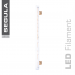 LED super warm weiss S14s 500mm 50cm Glas klar klarglas 2200 Kelvin 5W 350 Lumen super warmweiss
