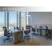 Stehleuchte für Büro LED dimmbar • 230V/AC • 80W • 4000K • LxBxH 1978x399x705mm • 40%/60% • A++