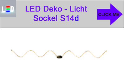 LED Deko Licht Filament Sockel S14d super warmweiss